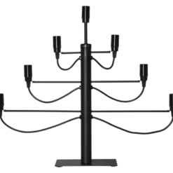 Ljusstake Star Trading Milano, svart, 60 cm, 8 lampfattningar