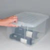 Lock till förvaringsbox Keba 55L, transparent, låsbart