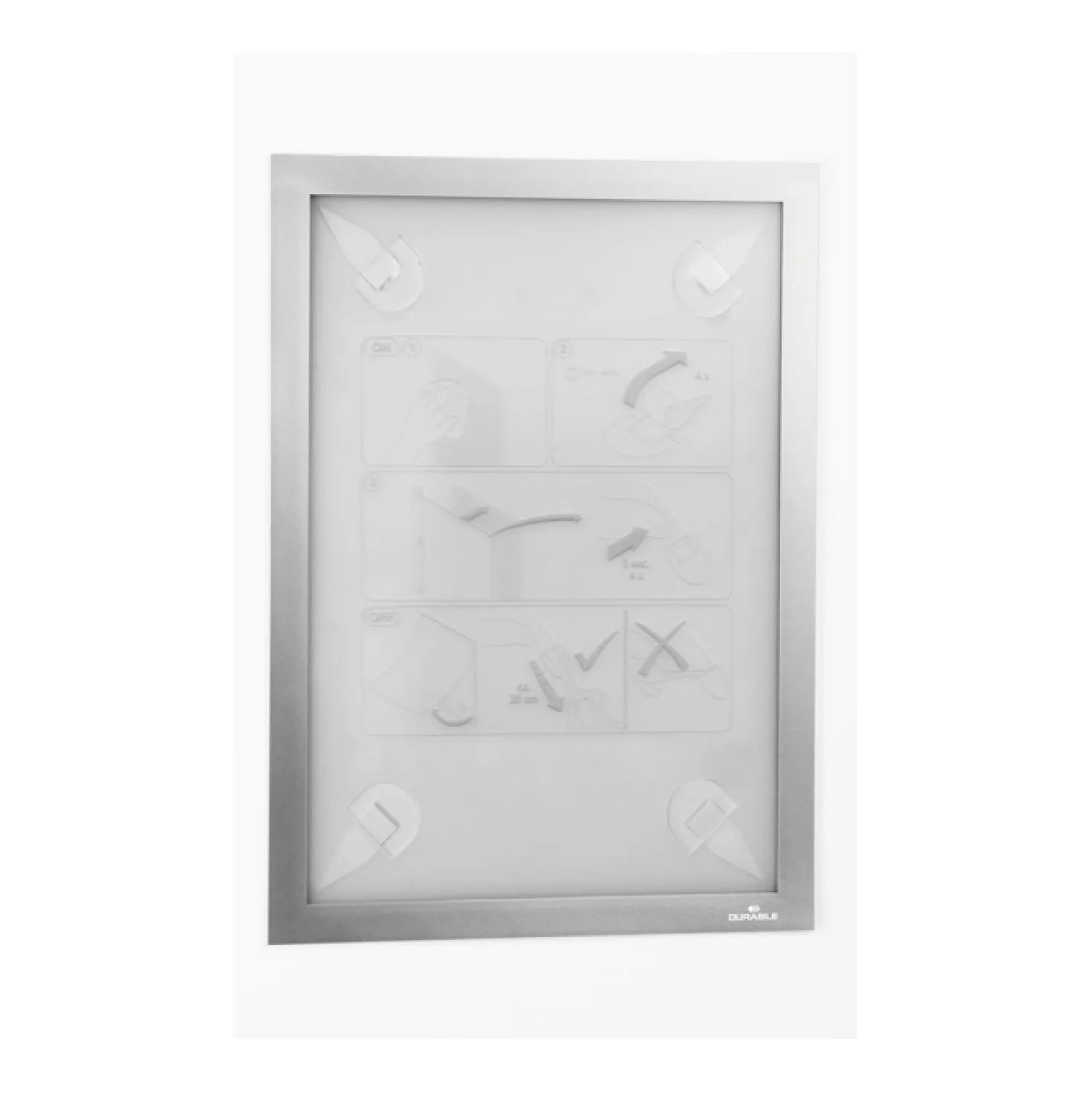 Magnetram Durable Duraframe Wallpaper A4, silver, självhäftande