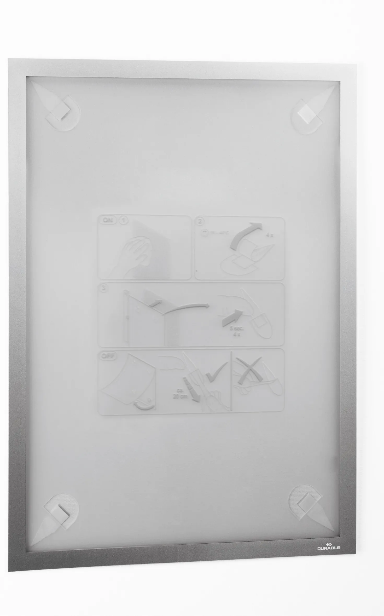 Magnetram Durable Duraframe Wallpaper A3, silver, väggmontage