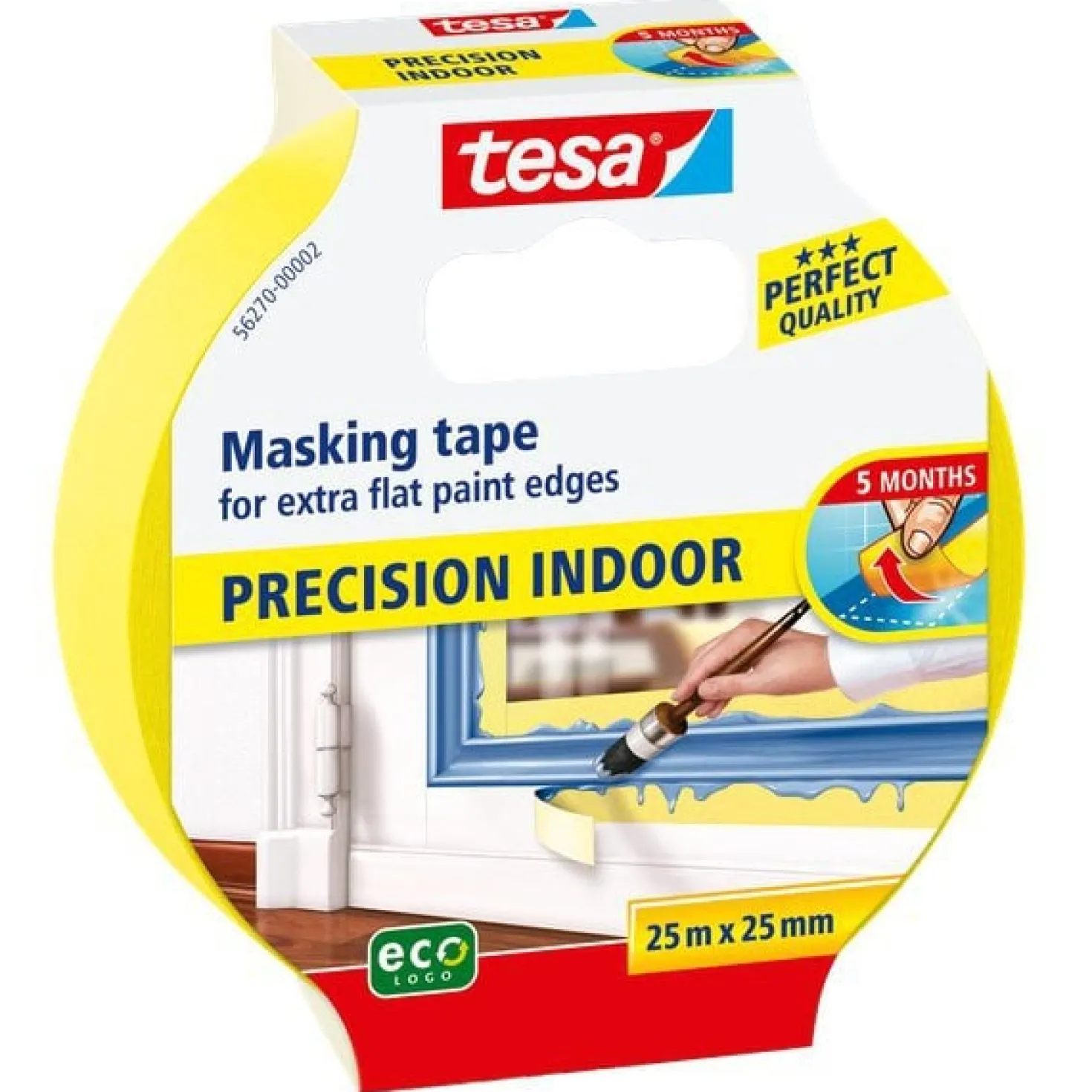 Maskeringstejp Tesa Precision Indoor, 25 mm x 25 m
