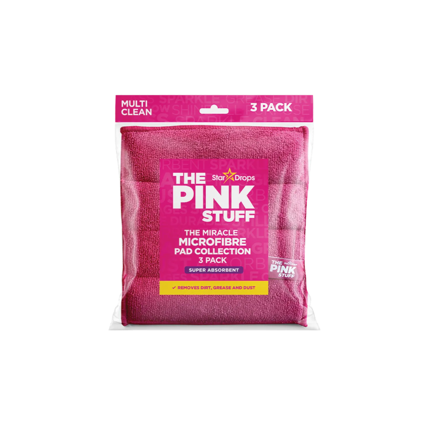 Mikrofiberduk The Pink Stuff, rosa, 3 st