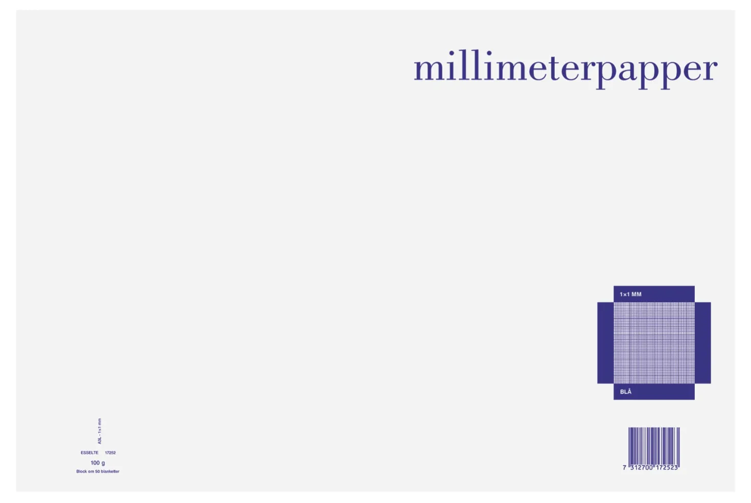 Millimeterpapper Duraline A3L, 1x1 mm rutnät