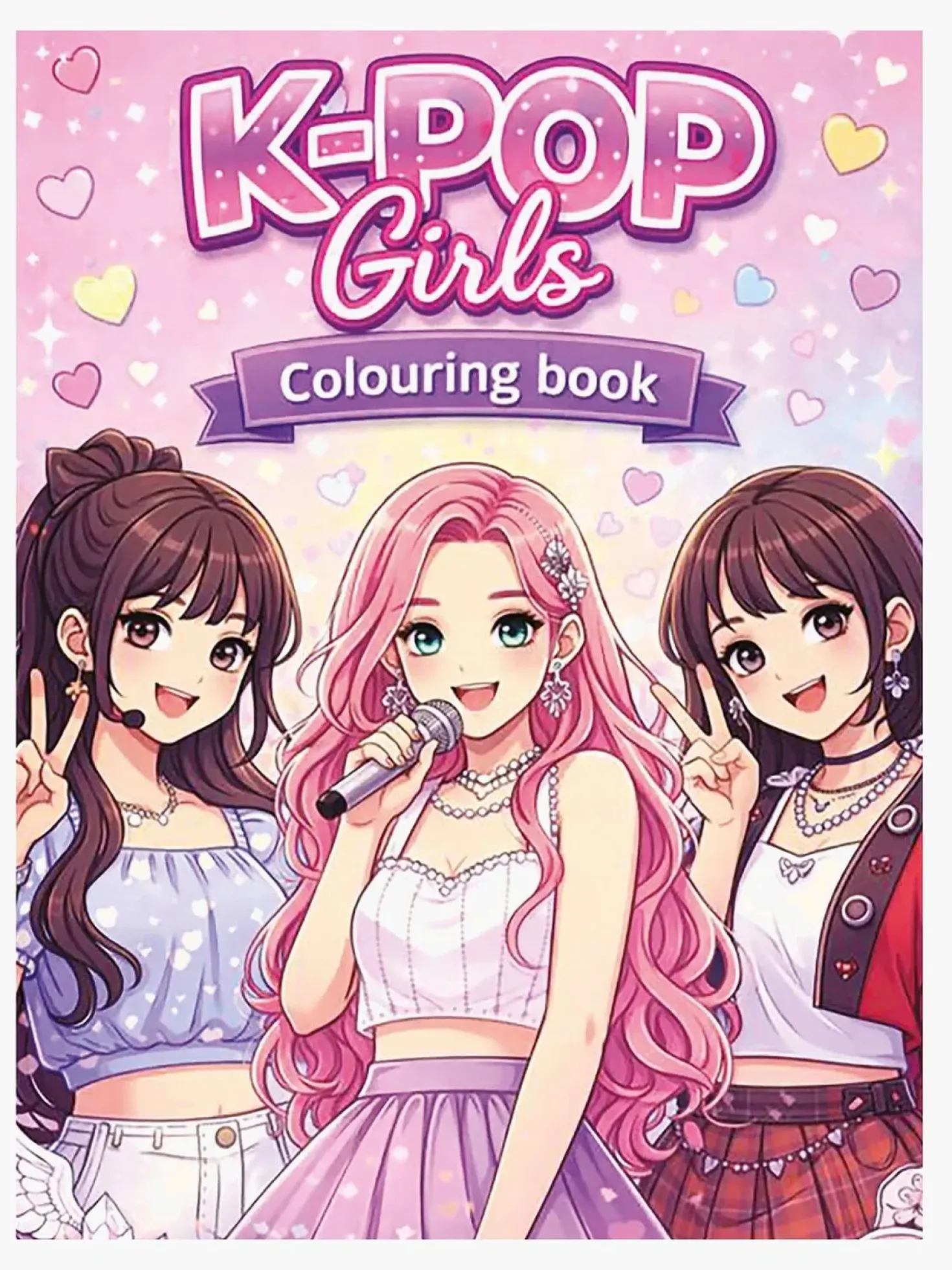 Målarbok: K-pop girls