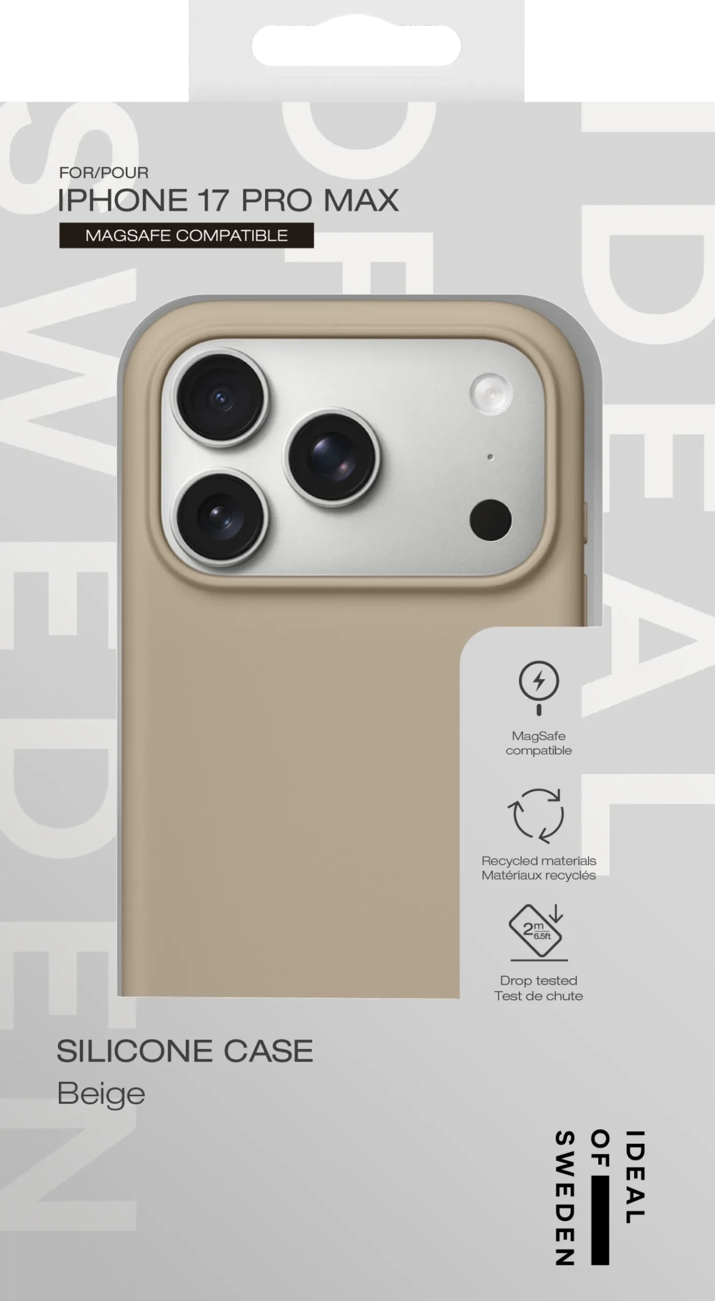 Mobilskal IDEAL OF SWEDEN MagSafe iPhone 17 Pro Max, silikon, beige