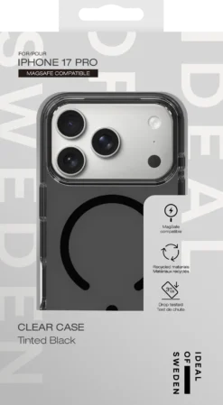 Mobilskal IDEAL OF SWEDEN MagSafe iPhone 17 Pro, genomskinlig svart