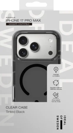 Mobilskal IDEAL OF SWEDEN MagSafe iPhone 17 Pro Max, genomskinlig svart