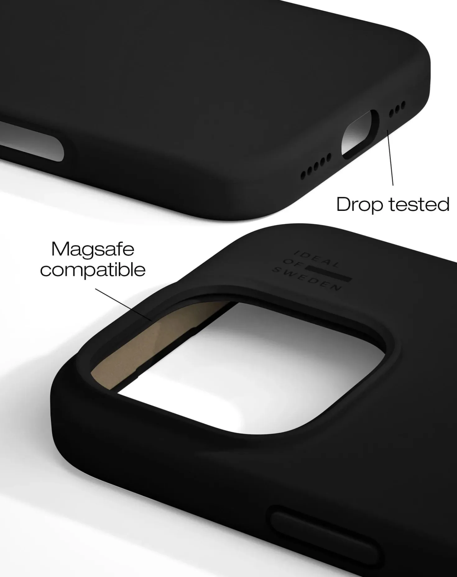 Mobilskal IDEAL OF SWEDEN MagSafe iPhone 16 Pro, silikon, svart