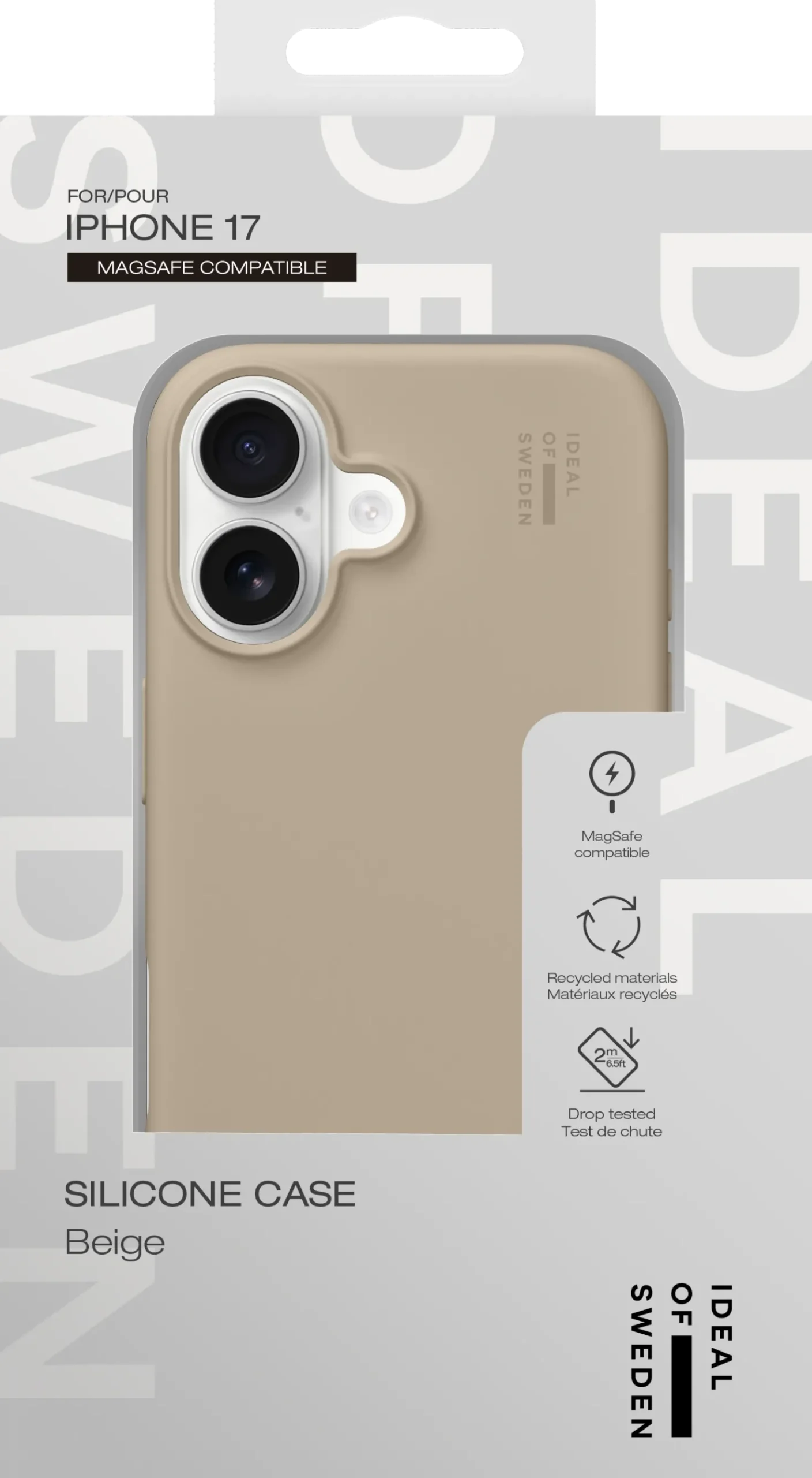 Mobilskal IDEAL OF SWEDEN MagSafe iPhone 17, silikon, beige