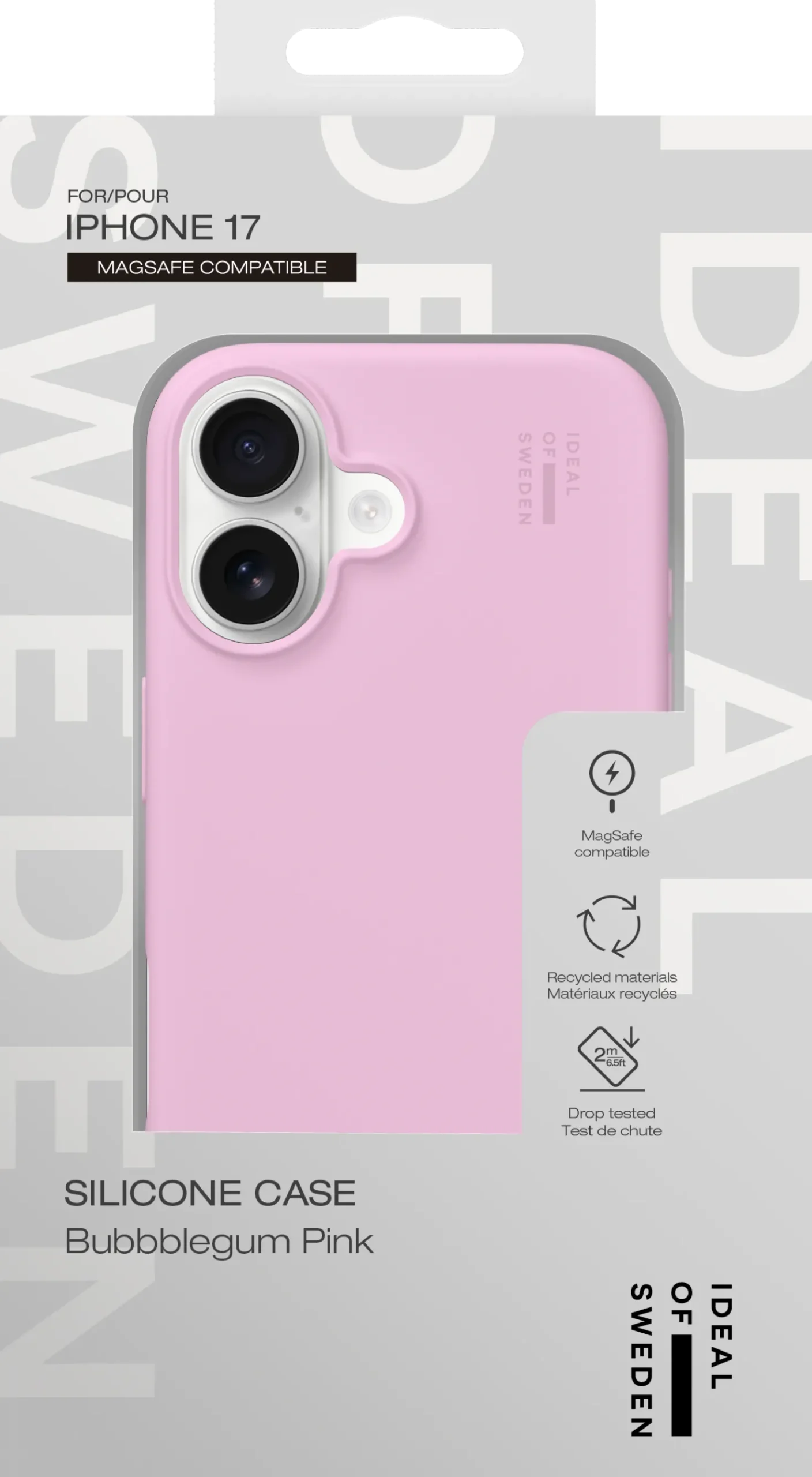 Mobilskal IDEAL OF SWEDEN MagSafe iPhone 17 Pro, silikon, rosa