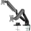 Monitorarm Deltaco OFFICE ARM-0351 Dubbel, gasfjäder, 17-32 tum