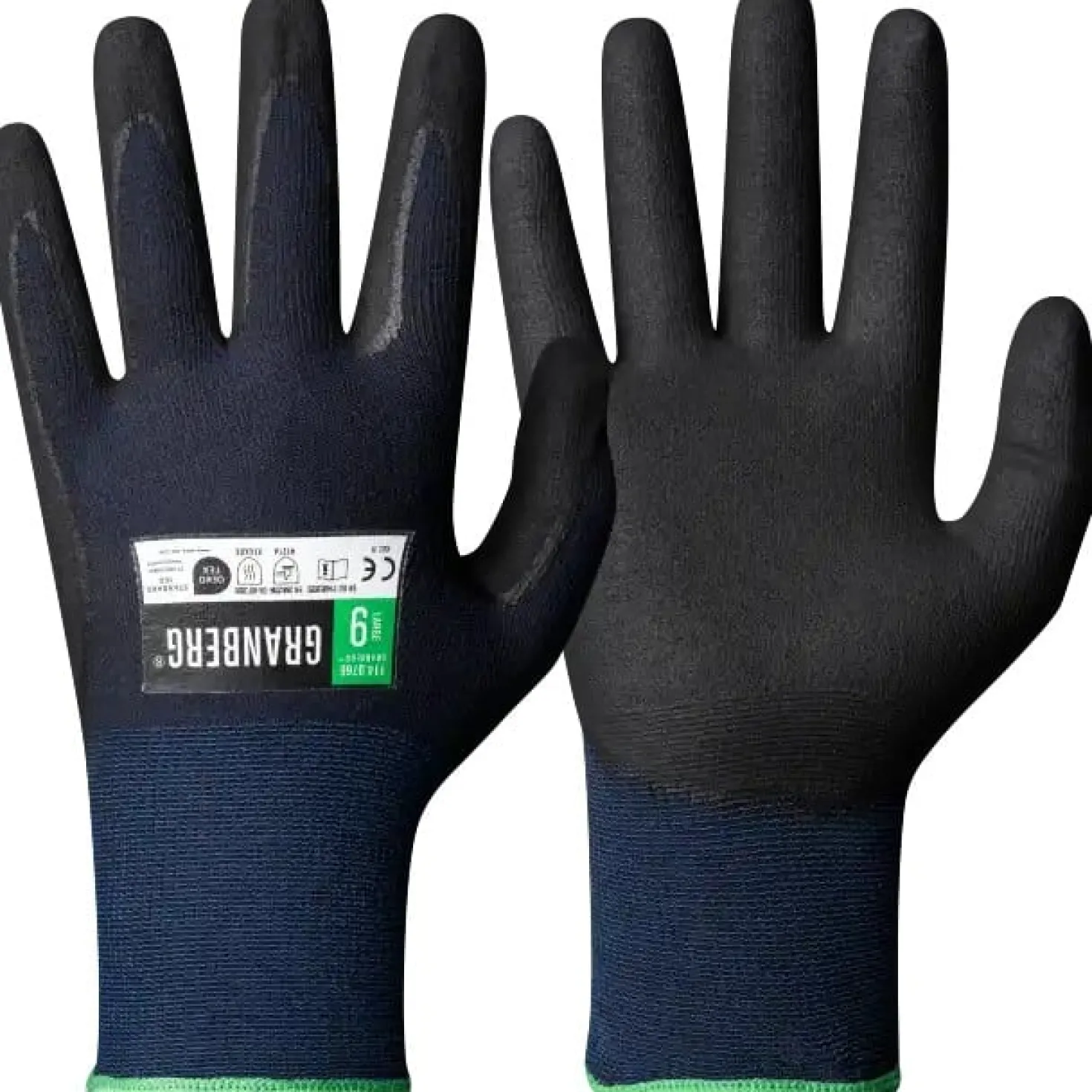 Monteringshandske Granberg Powerfit, nylon, nitrilbeläggning, touchscreen