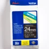 Märkband Brother TZe355, vit på svart, 24mm x 8m