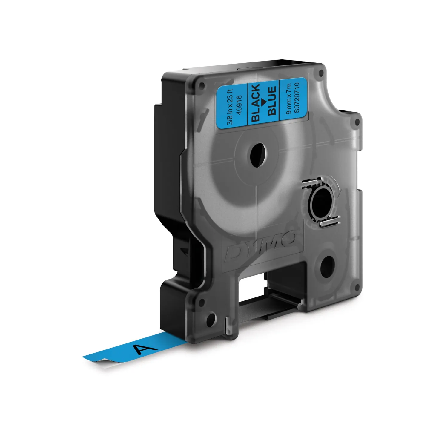 Märkband Dymo D1 Svart/Blå, 9mm x 7m