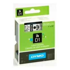 Märkband Dymo D1 Svart/Gul, 24mm x 7m