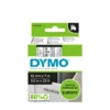 Märkband Dymo D1, svart på transparent, 12mm x 7m