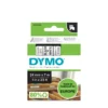 Märkband Dymo D1 svart på vit, 24mm x 7m
