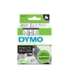Märkband Dymo D1 Svart/Transparent, 9mm x 7m