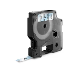 Märkband Dymo D1 Svart/Transparent, 9mm x 7m