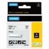 Märkband Dymo Rhino Ind Vinyl, svart på vit, 9mm