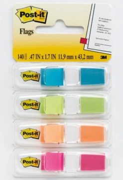 Märkflik Post-it Index 683-4ABX, blandade färger, 4 färger