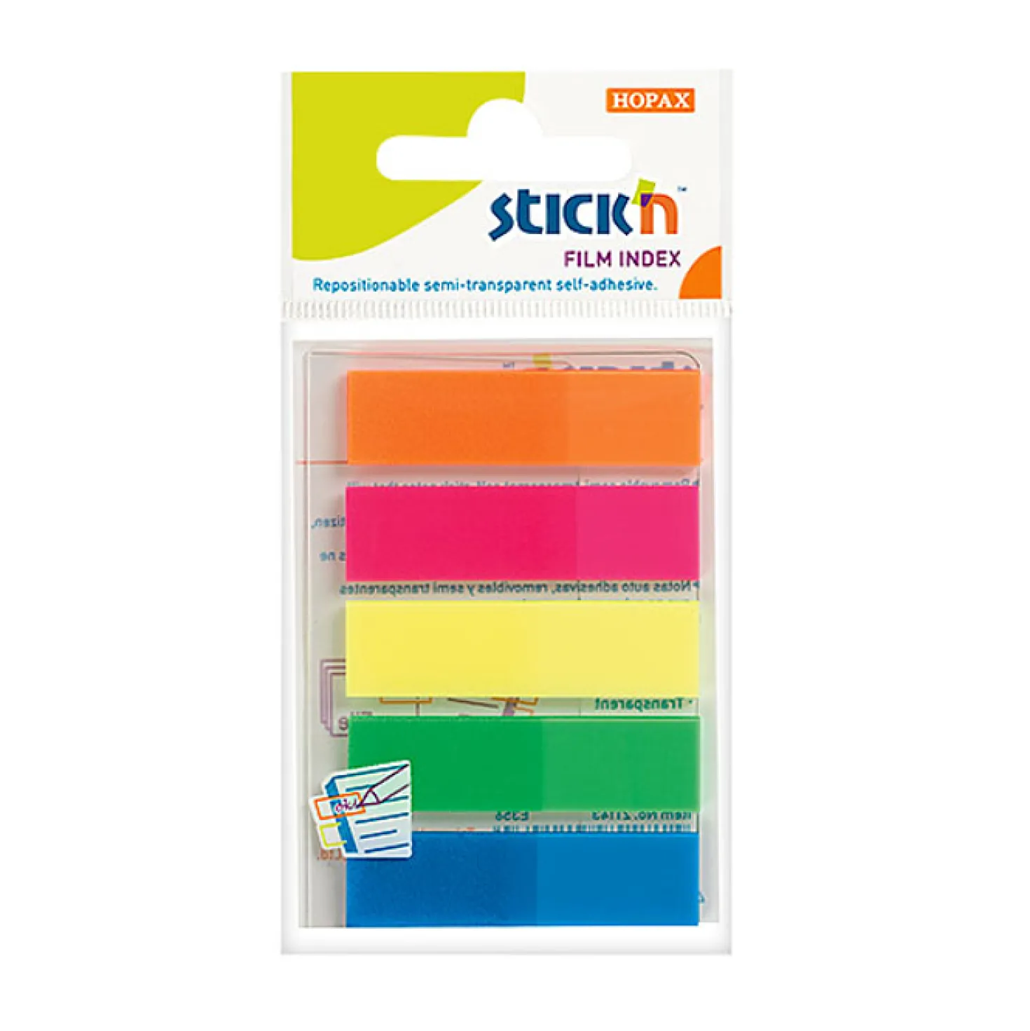 Märkflik Stick n PP Neon, 45x12mm, 5 färger