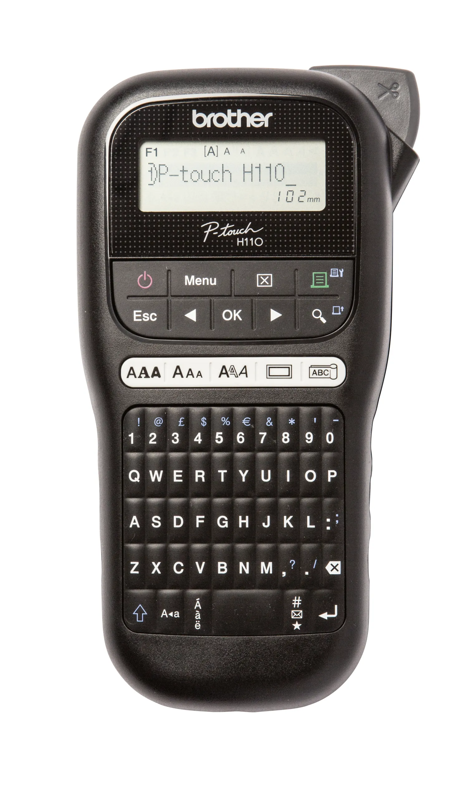 Märkmaskin Brother PT-H110, QWERTY, TZe-tejp 3,5–12 mm