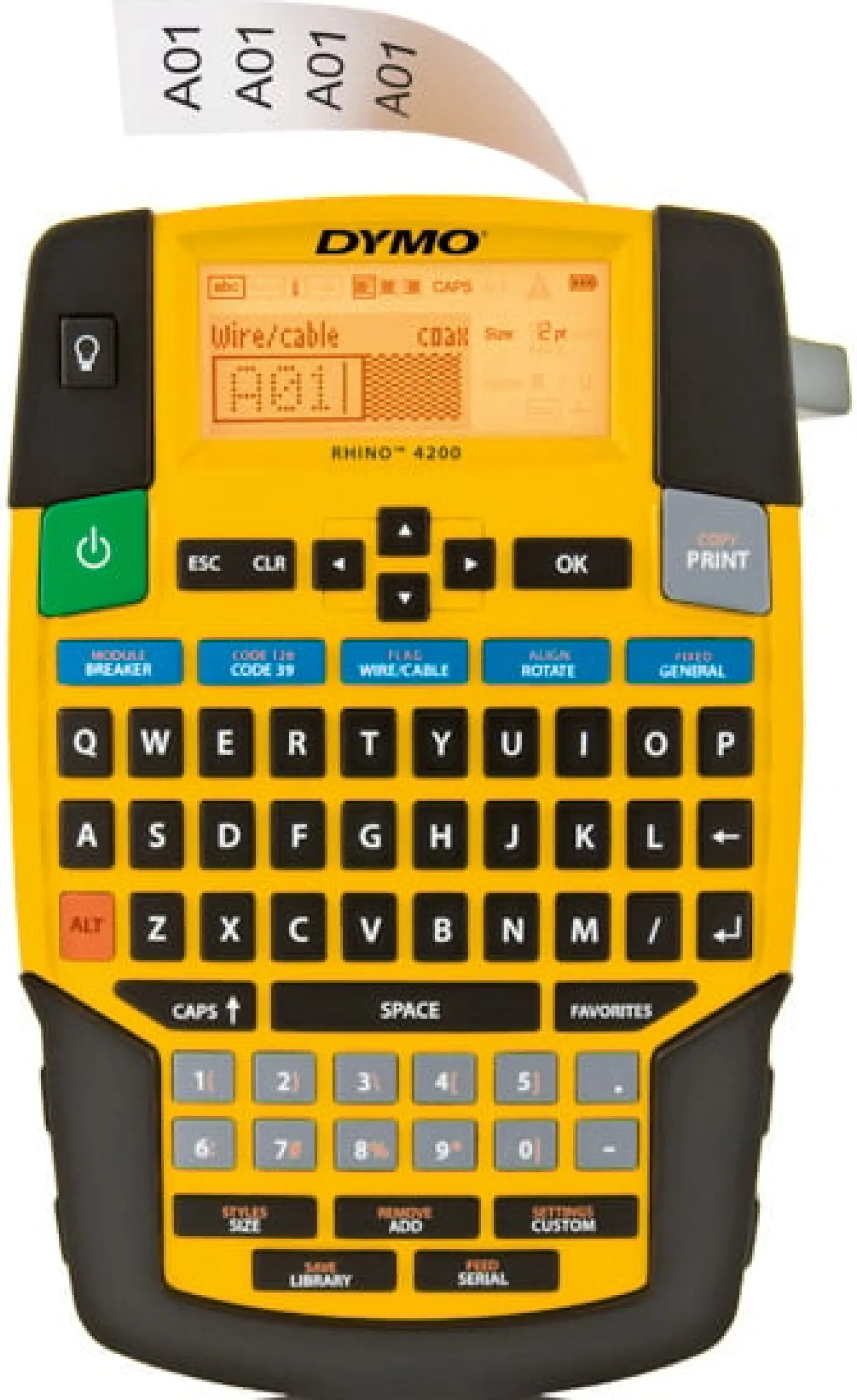 Märkmaskin Dymo Rhino 4200 väskset, QWERTY, bakgrundsbelyst