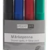 Märkpenna Actual Skuren spets, permanent, 4-set blandade färger