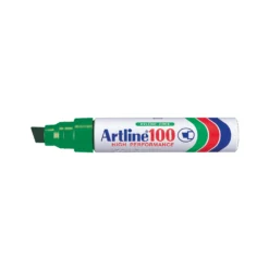 Märkpenna Artline 100, grön, snedspets 7,5–12 mm, påfyllningsbar