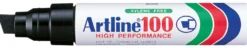 Märkpenna Artline 100, permanent, vinklad spets, svart