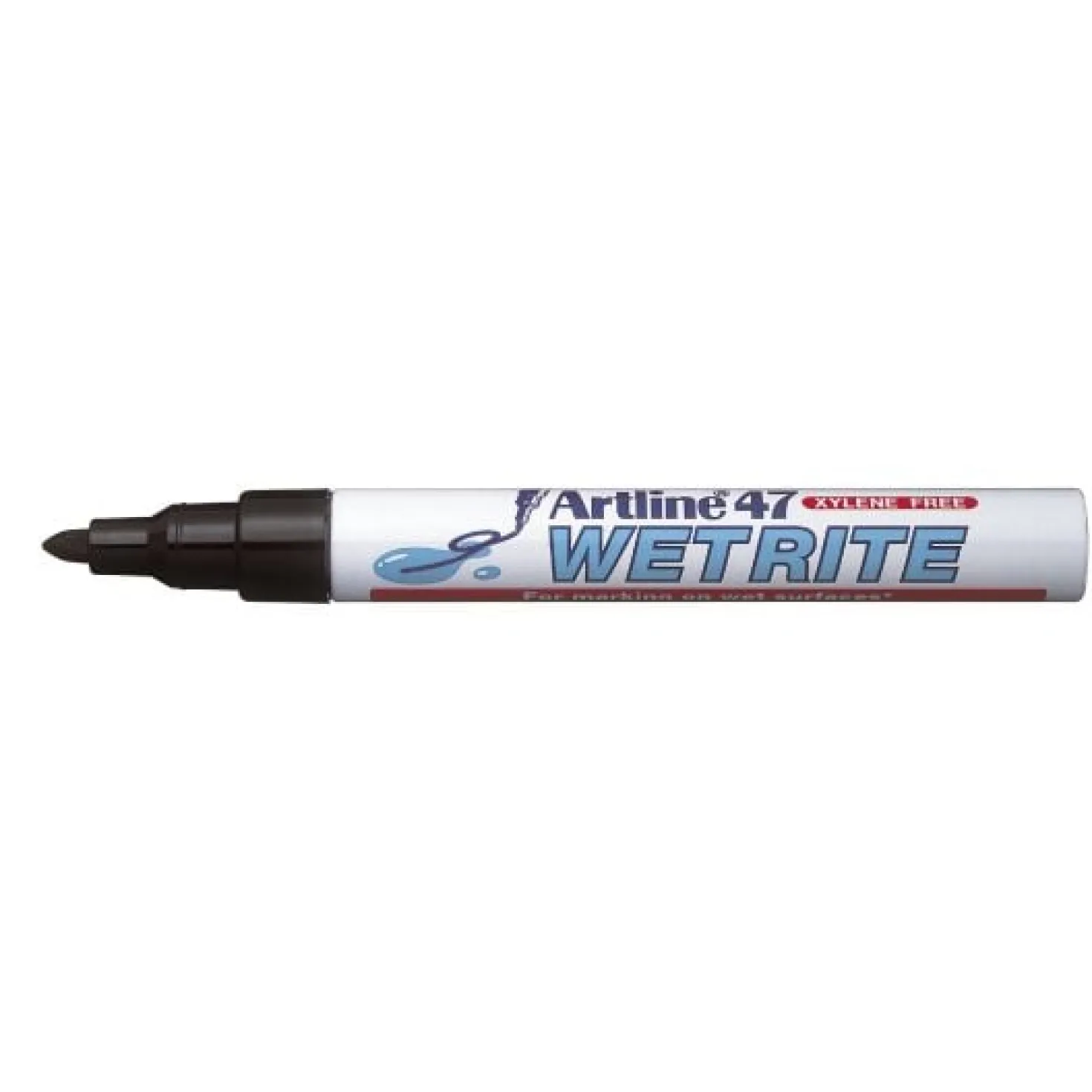 Märkpenna Artline 47 Wetrite, svart, rundspets 1,5 mm