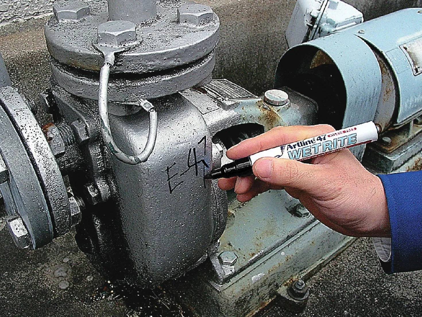 Märkpenna Artline 47 Wetrite, svart, rundspets 1,5 mm