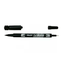 Märkpenna Pilot BG Twin Marker, svart, dubbla spetsar 0,4 och 0,7 mm