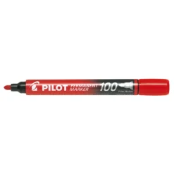 Märkpenna Pilot 100 Permanent, konisk spets, röd