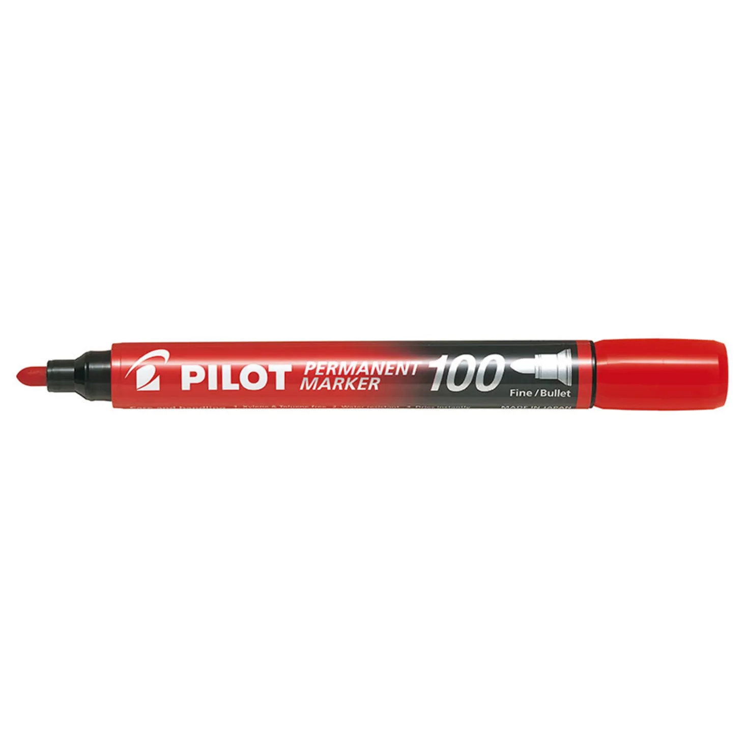 Märkpenna Pilot 100 Permanent, konisk spets, röd