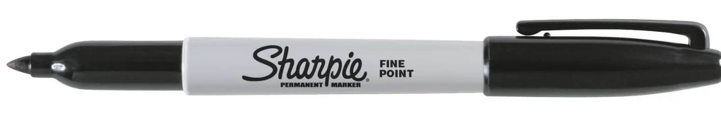 Märkpenna Sharpie Fine Permanent, svart, fin spets