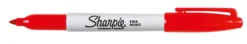 Märkpenna Sharpie Fine Permanent, röd, fin spets