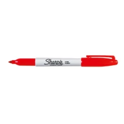 Märkpenna Sharpie Fine Permanent, röd, fin spets