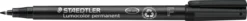 Märkpenna Staedtler Lumocolor 318 permanent, fin 0,6 mm, svart