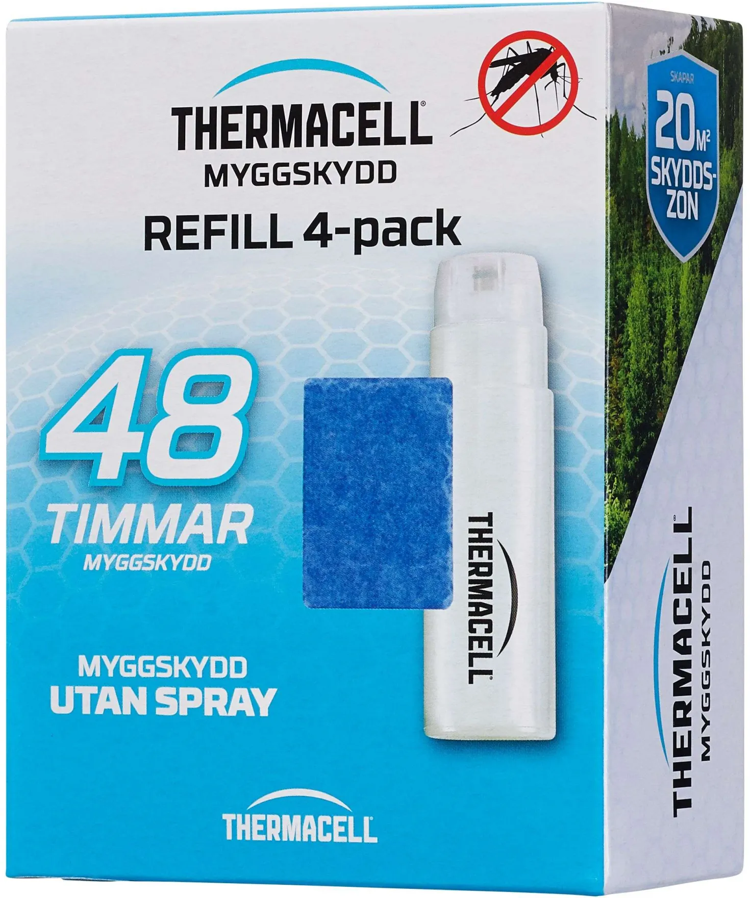 Myggskydd Thermacell Refill 4-pack, 48 timmar, 12 mattor