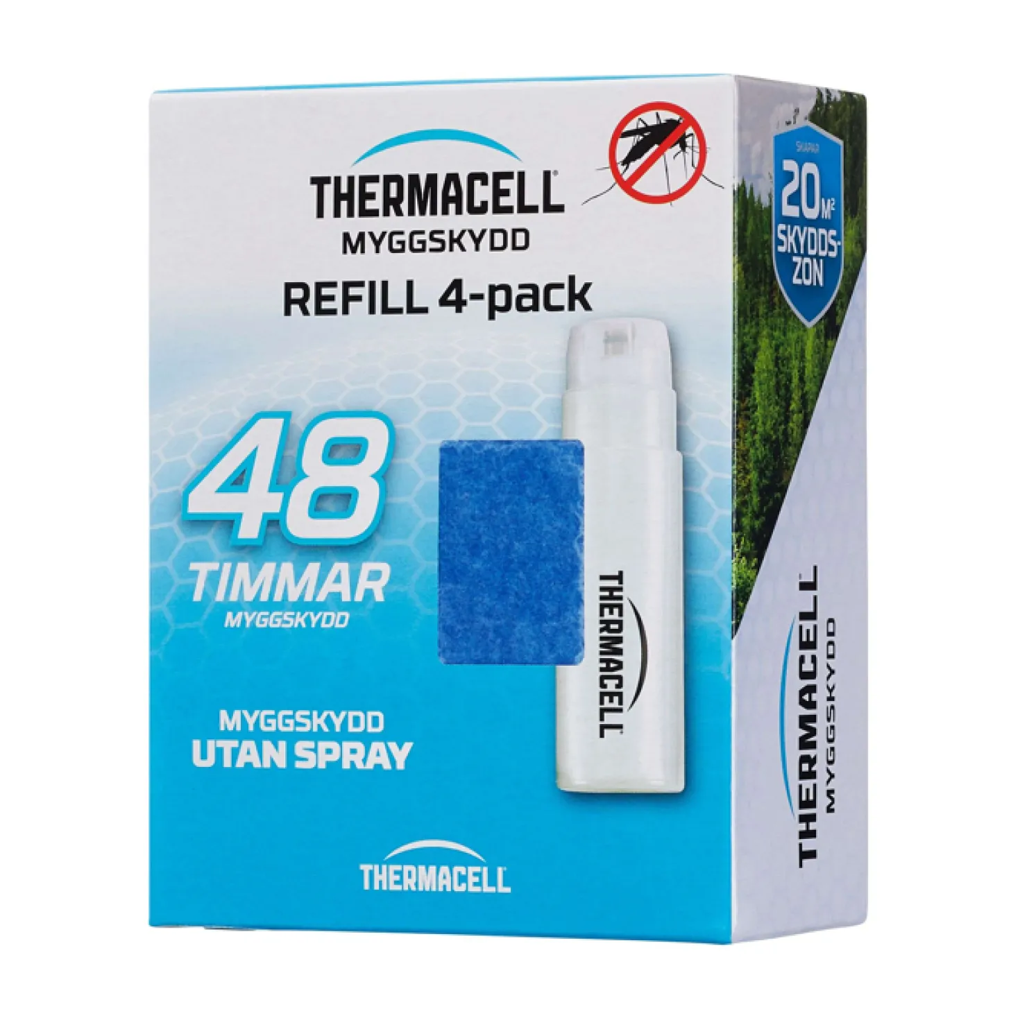Myggskydd Thermacell Refill 4-pack, 48 timmar, 12 mattor