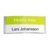 Namnbricka Atlantis Fråga mig, magnet, inkl. pappersinsats