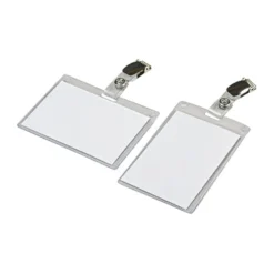 Namnskylt CardKeep E80 Stående, vridbart clip, 62x93 mm, 25 st