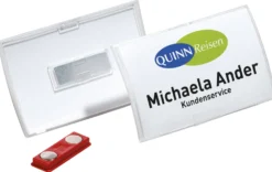 Namnskylt Durable Clic Magnet, magnetfäste, 54x90 mm, 10 st