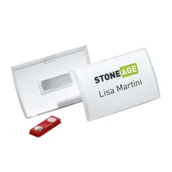Namnskylt Durable Clic Magnet, magnetfäste, 54x90 mm, 10 st