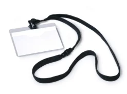 Namnskylt Durable med halsband, liggande 60x90 mm