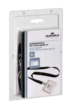 Namnskylt Durable med halsband, 60x90mm liggande