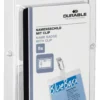 Namnskylt Durable med hängselclips, 90x60 mm stående, 5-pack
