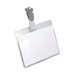 Namnskylt Durable med vridbart clips, 90x60 mm, 25 st